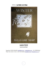 윈터 겨울.Winter, by Dallas Lore Sharp