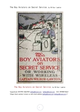 소년비행사의 비밀활동.The Boy Aviators on Secret Service, by Wilbur Lawton