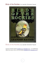 록키산맥의 새.Birds of the Rockies, by Leander Sylvester Keyser