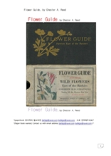 야생화 꽃들의 안내책자.Flower Guide, by Chester A. Reed