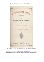 찰스디킨스의 크리스마스 캐롤.The Book of A Christmas Carol, by Charles Dickens