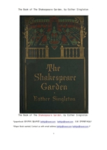 셰익스피어 정원.The Book of The Shakespeare Garden,by Esther Singleton