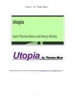 토마스모어의 유토피아 . Utopia, by Thomas More