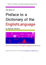사무엘존슨의 영어언어 사전의서문.Preface to a Dictionary of the English Language by Samuel Johnson