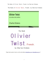 프랑스어의 올리버트위스트.The Book of Olivier Twist, French. by Charles Dickens