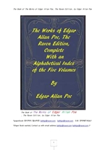 에드거 알렌 포우의 작품.The Book of The Works of Edgar Allan Poe, The Raven Edition, by Edgar Allan