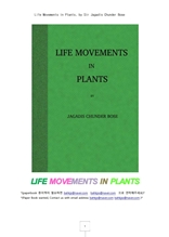 식물 체의 움직임.Life Movements in Plants, by Sir Jagadis Chunder Bose