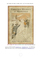 메리빌에서 크리스마스휴일.Christmas Holidays at Merryvale, by Alice Hale Burnett