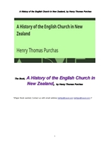 뉴질랜드의 영국계 교회.A History of the English Church in New Zealand, by Henry Thomas Purchas