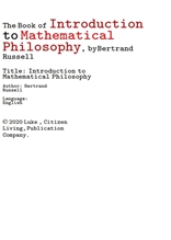 버트런드 러셀의 수리 수학적 철학의 기초적 서론.The Book of Introduction to Mathematical Philosophy,