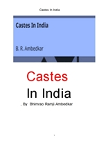 인도의 카스트 제도.Castes In India , By Bhimrao Ramji Ambedka