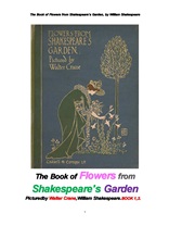 월터 크레인의 그림이 있는 섹스피어 정원의 꽃들. The Book of Flowers from Shakespeare"s Garden, by Wi