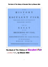 식용 생선의 역사.The Book of The History of Esculent Fish, by Eleazar Albin