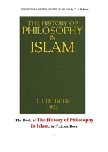 이슬람세계의 문화에서의 철학의 역사이야기.THE HISTORY OF PHILOSOPHY IN ISLAM. by T. J. de Boer